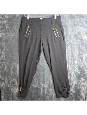 Vintage Cache Women’s Black Dress Pants Sz 2 Gold Accents